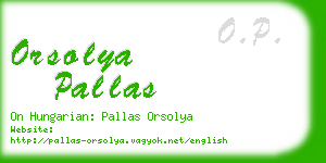 orsolya pallas business card